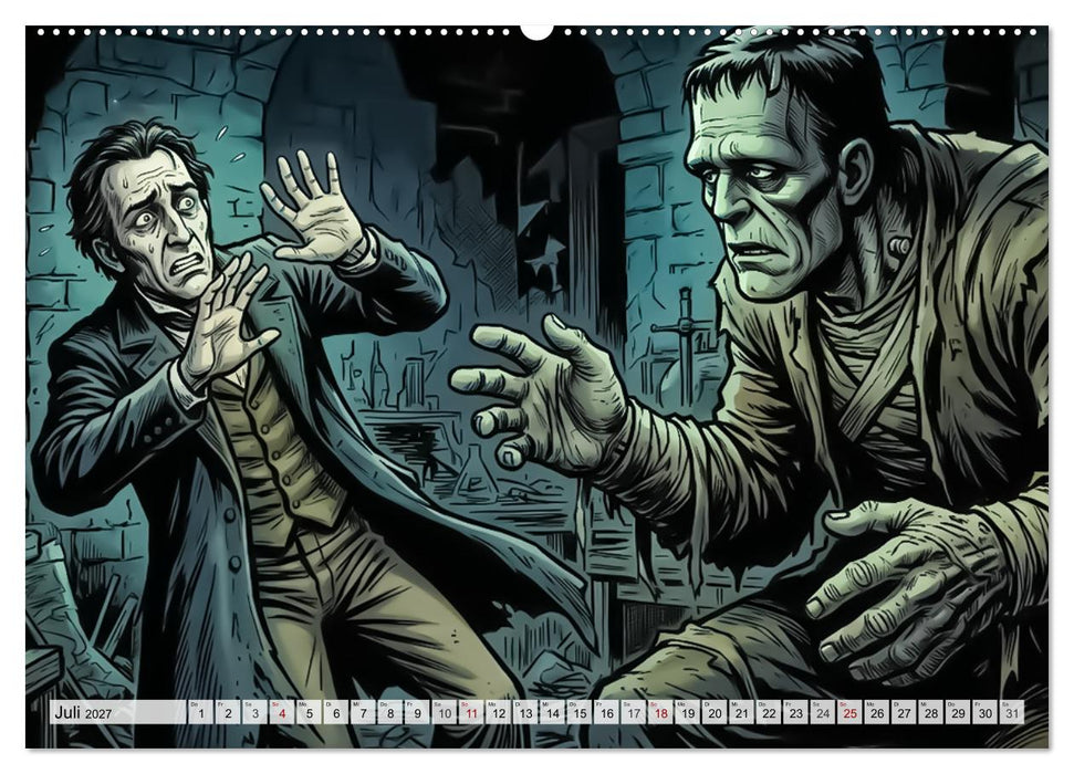 Frankenstein — Schatten der Schöpfung (CALVENDO Premium Wandkalender 2027)