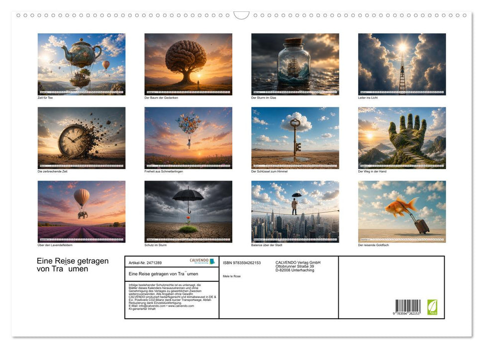 Eine Reise getragen von Träumen (CALVENDO Wandkalender 2027)