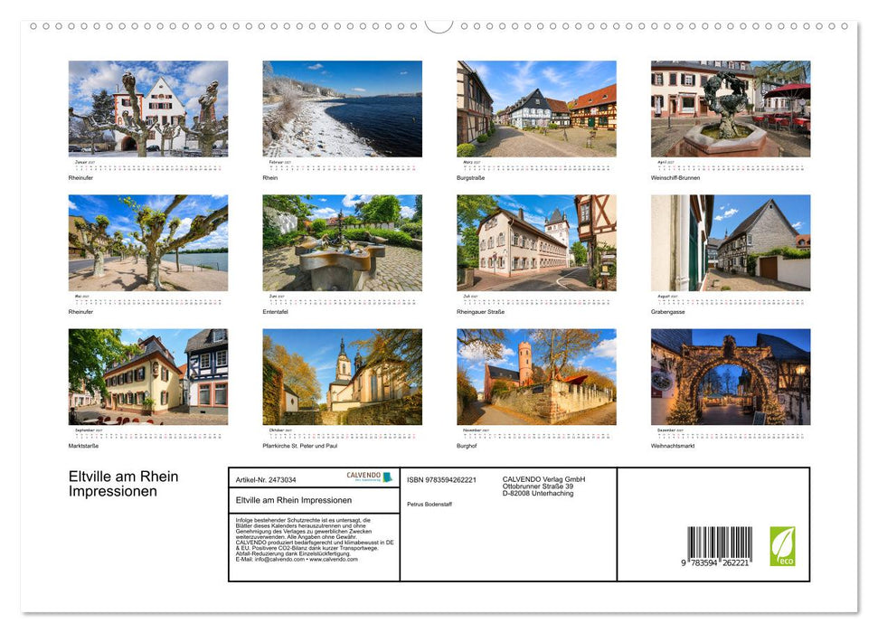 Eltville am Rhein Impressionen (CALVENDO Premium Wandkalender 2027)