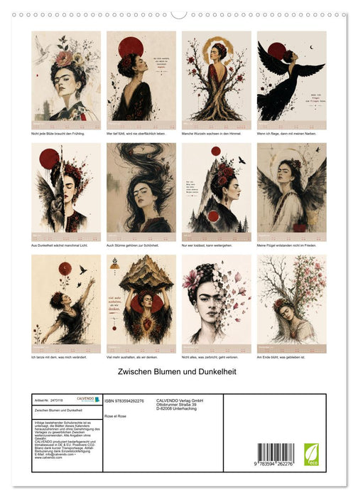 Zwischen Blumen und Dunkelheit (CALVENDO Premium Wandkalender 2027)