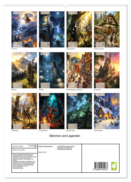 Märchen und Legenden (CALVENDO Premium Wandkalender 2027)