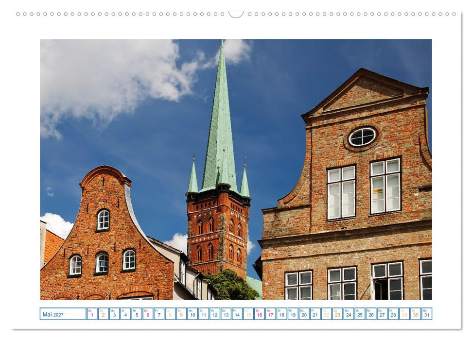 Lübeck Backsteingotik an der Trave (CALVENDO Premium Wandkalender 2027)