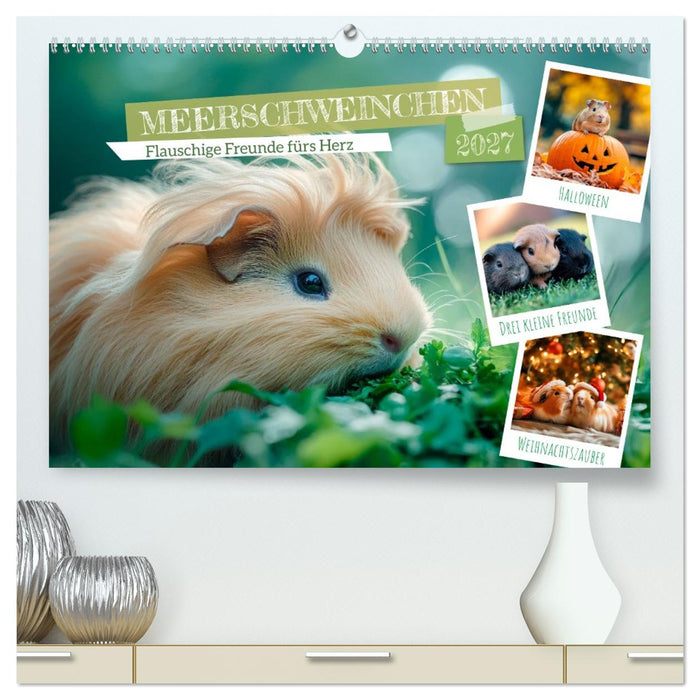 Meerschweinchen - Flauschige Freunde fürs Herz (CALVENDO Premium Wandkalender 2027)