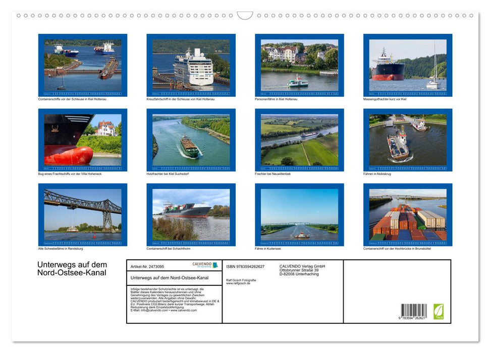 Unterwegs auf dem Nord-Ostsee-Kanal (CALVENDO Wandkalender 2027)