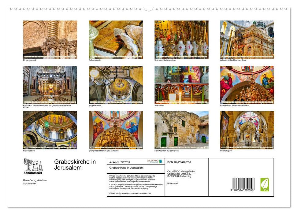 Grabeskirche in Jerusalem (CALVENDO Premium Wandkalender 2027)