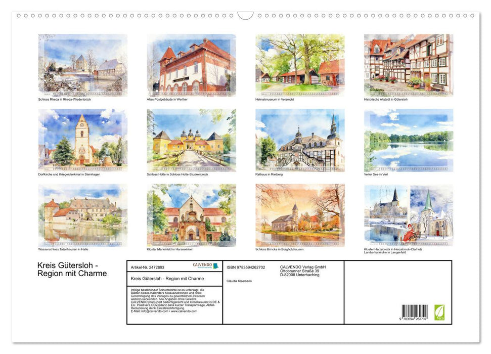 Kreis Gütersloh - Region mit Charme (CALVENDO Wandkalender 2027)