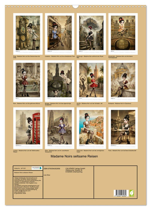 Madame Noirs seltsame Reisen (CALVENDO Wandkalender 2027)