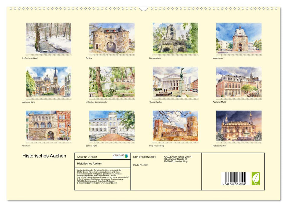 Historisches Aachen (CALVENDO Premium Wandkalender 2027)