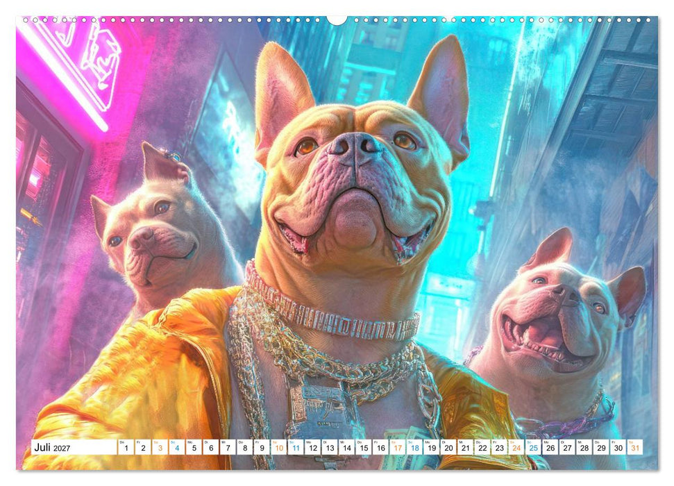 Pitbull Gangsterhunde - Humorwerke (CALVENDO Premium Wandkalender 2027)