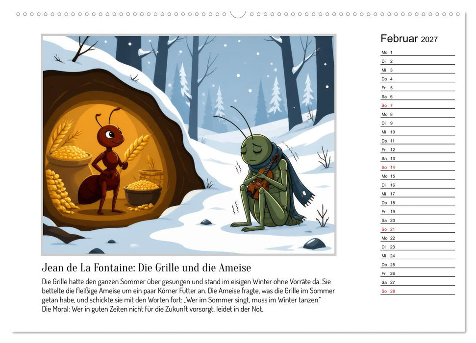 Klassische Tierfabeln (CALVENDO Premium Wandkalender 2027)