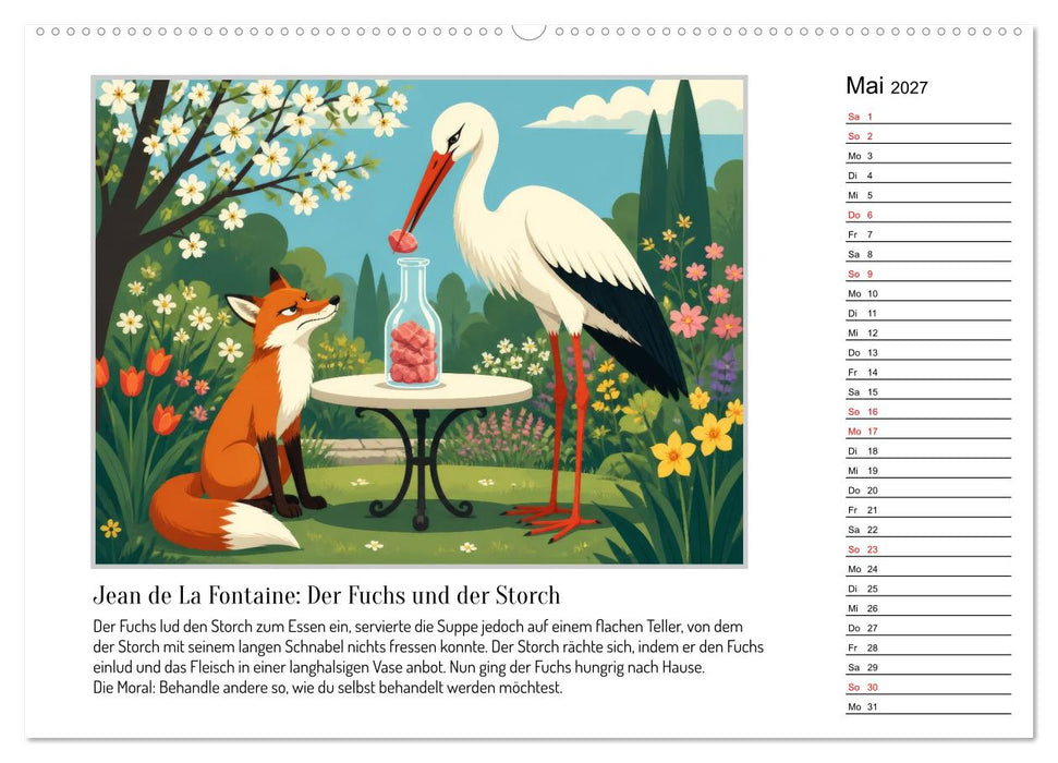 Klassische Tierfabeln (CALVENDO Premium Wandkalender 2027)
