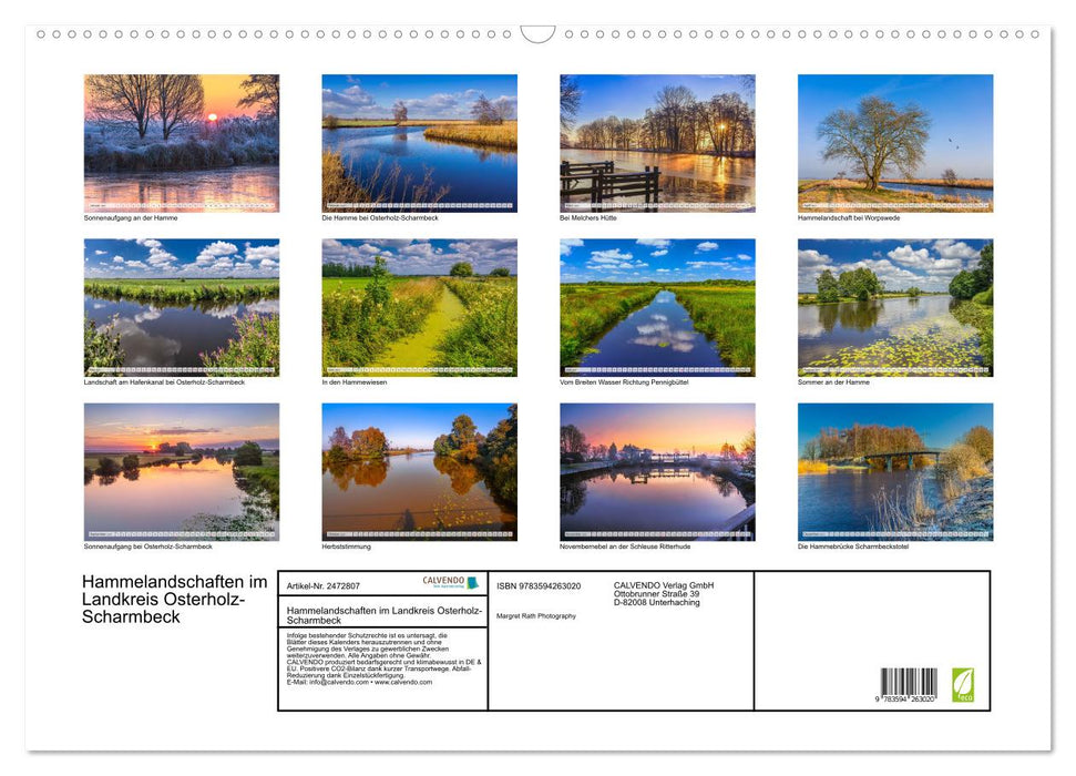Hammelandschaften im Landkreis Osterholz-Scharmbeck (CALVENDO Wandkalender 2027)
