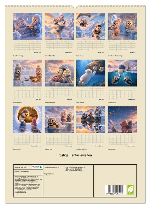 Frostige Fantasiewelten (CALVENDO Premium Wandkalender 2027)
