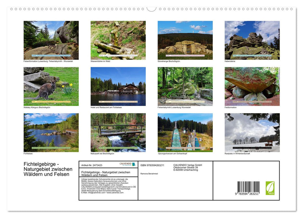 Fichtelgebirge - Naturgebiet zwischen Wäldern und Felsen (CALVENDO Premium Wandkalender 2027)