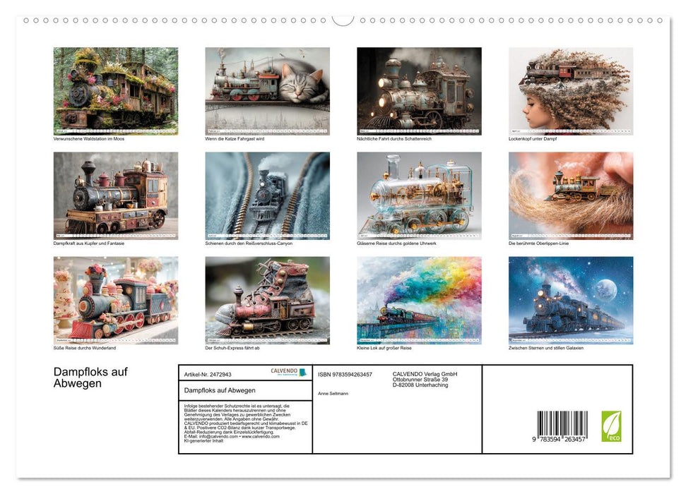 Dampfloks auf Abwegen (CALVENDO Premium Wandkalender 2027)