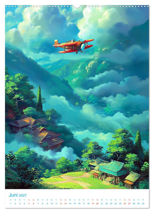 Japanische Landschaft - im Anime-Stil (CALVENDO Wandkalender 2027)