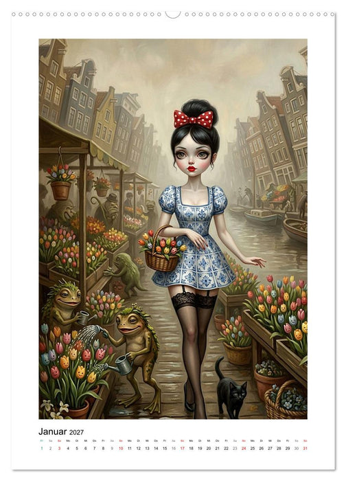 Madame Noirs kulinarische Marktgeschichten (CALVENDO Premium Wandkalender 2027)