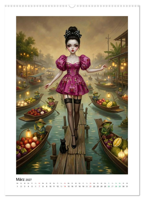Madame Noirs kulinarische Marktgeschichten (CALVENDO Premium Wandkalender 2027)