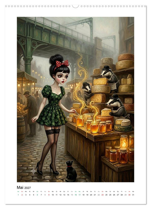 Madame Noirs kulinarische Marktgeschichten (CALVENDO Premium Wandkalender 2027)