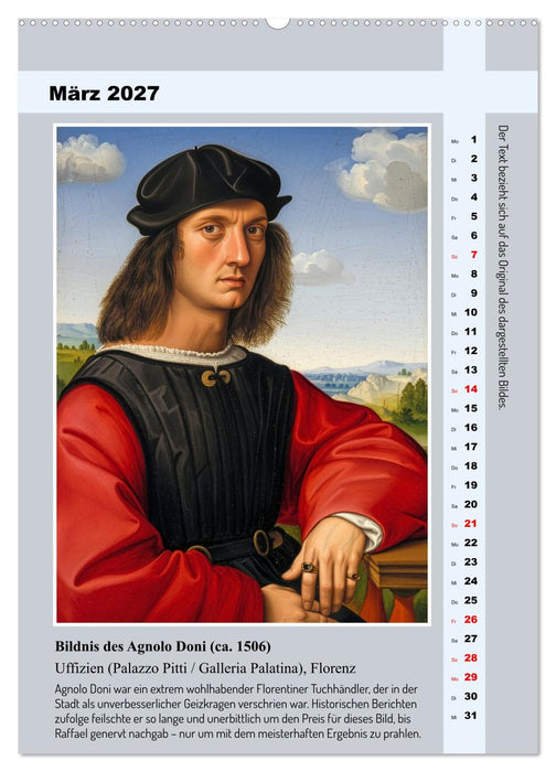 Raffaels Porträts im neuen Licht (CALVENDO Wandkalender 2027)