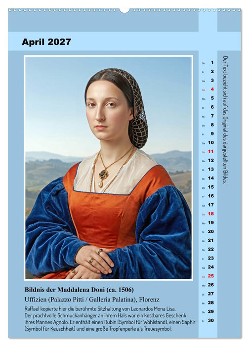 Raffaels Porträts im neuen Licht (CALVENDO Wandkalender 2027)