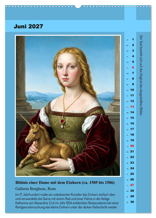Raffaels Porträts im neuen Licht (CALVENDO Wandkalender 2027)