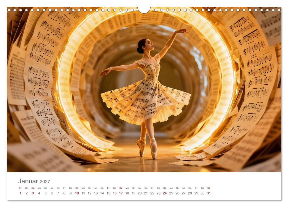 Tanz durch Traumwelten - Fantastische Tänzerinnen in surrealen Klangräumen (CALVENDO Wandkalender 2027)