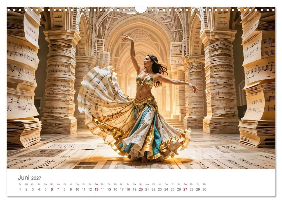 Tanz durch Traumwelten - Fantastische Tänzerinnen in surrealen Klangräumen (CALVENDO Wandkalender 2027)