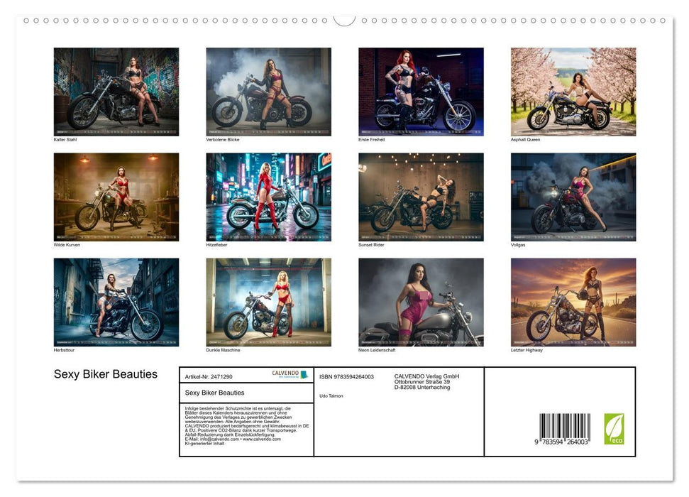 Sexy Biker Beauties (CALVENDO Premium Wandkalender 2027)