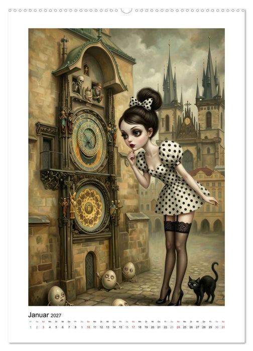 Madame Noirs seltsame Reisen (CALVENDO Premium Wandkalender 2027)