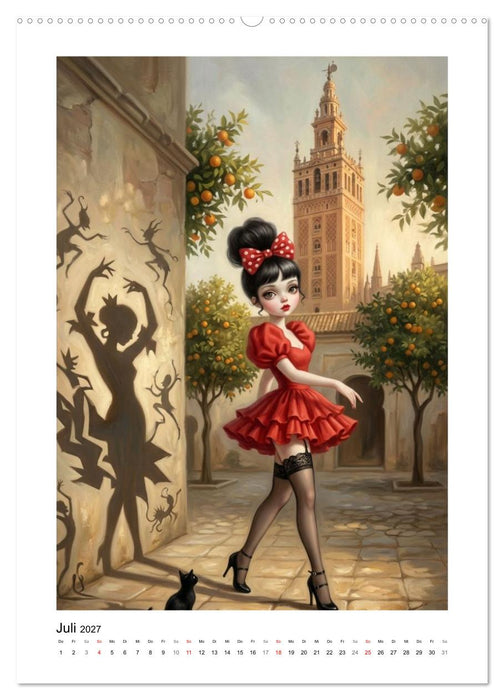 Madame Noirs seltsame Reisen (CALVENDO Premium Wandkalender 2027)