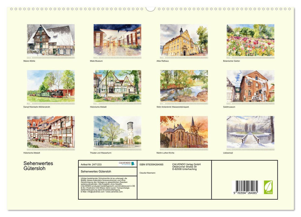 Sehenwertes Gütersloh (CALVENDO Premium Wandkalender 2027)