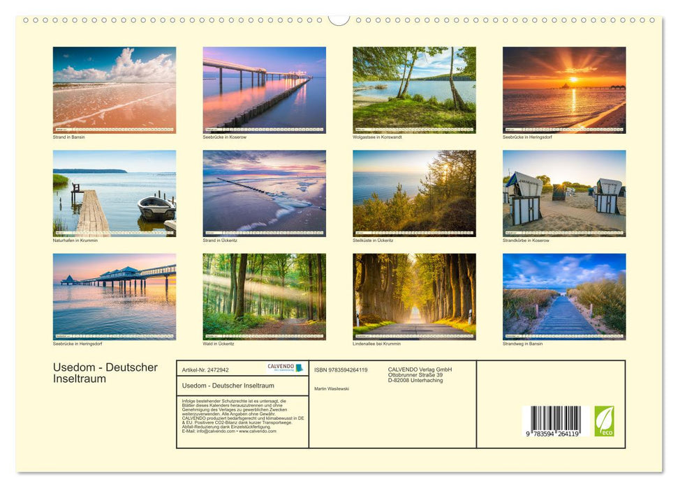 Usedom - Deutscher Inseltraum (CALVENDO Premium Wandkalender 2027)