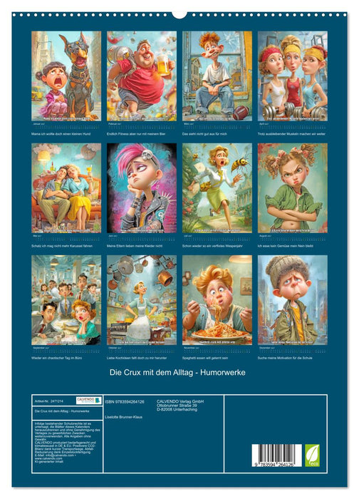 Die Crux mit dem Alltag - Humorwerke (CALVENDO Premium Wandkalender 2027)