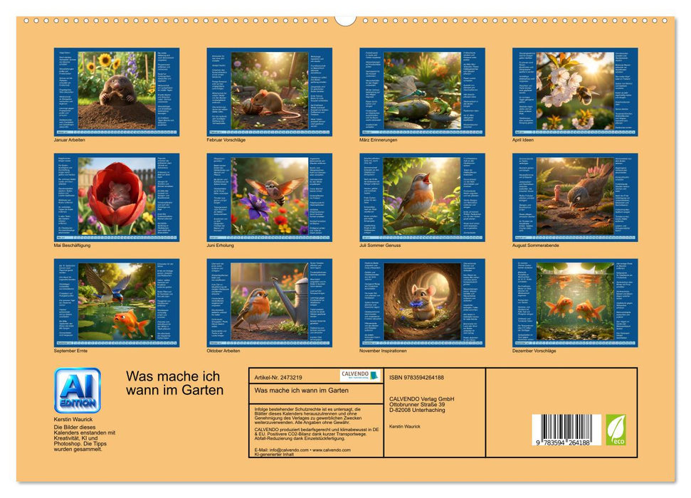 Was mache ich wann im Garten (CALVENDO Wandkalender 2027)