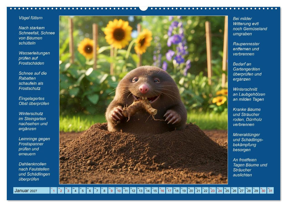 Was mache ich wann im Garten (CALVENDO Wandkalender 2027)