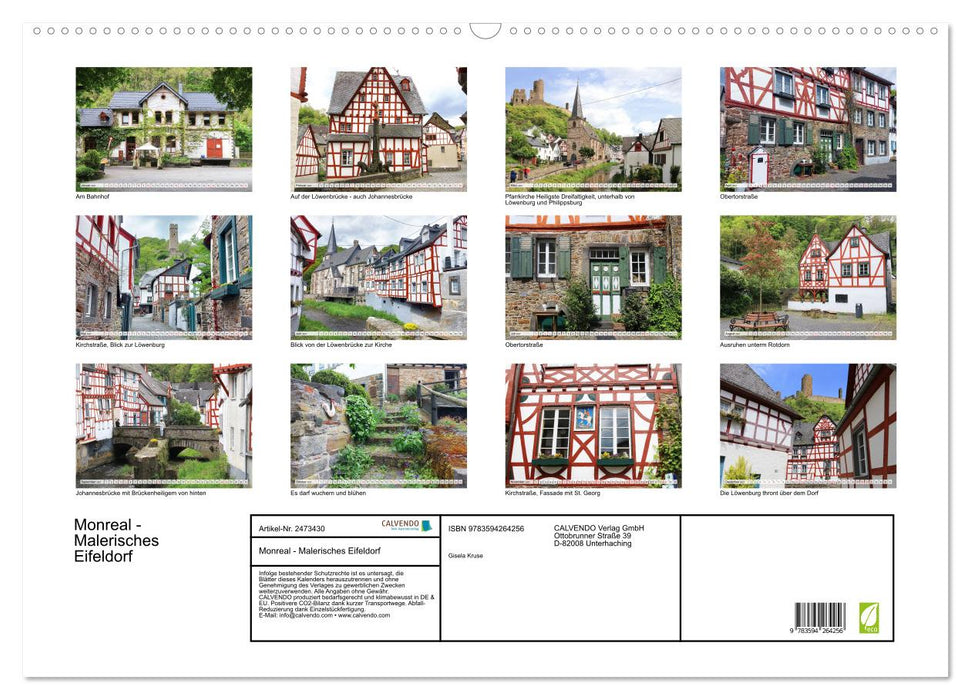 Monreal - Malerisches Eifeldorf (CALVENDO Wandkalender 2027)