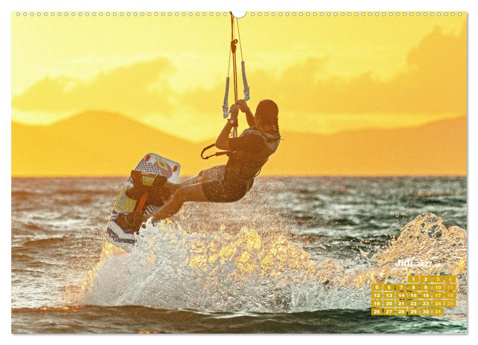 Kitesurfen: Mit Drachen am Meer (CALVENDO Premium Wandkalender 2027)