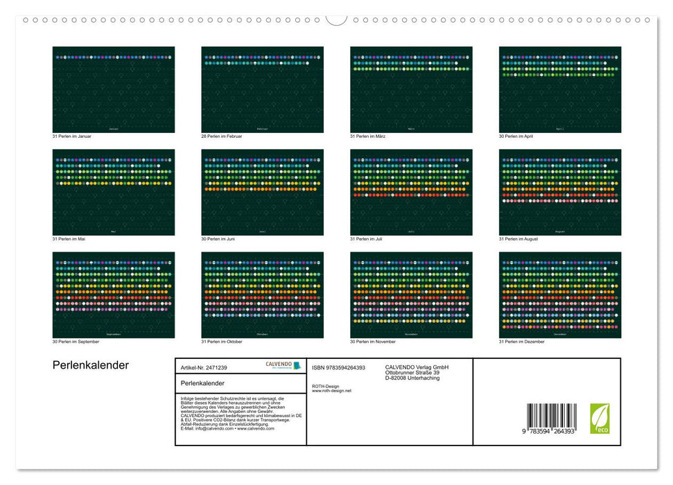 Perlenkalender (CALVENDO Premium Wandkalender 2027)