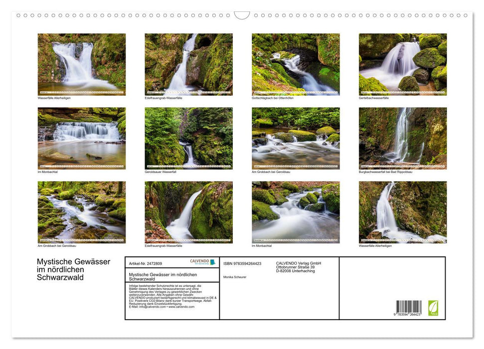 Mystische Gewässer im nördlichen Schwarzwald (CALVENDO Wandkalender 2027)