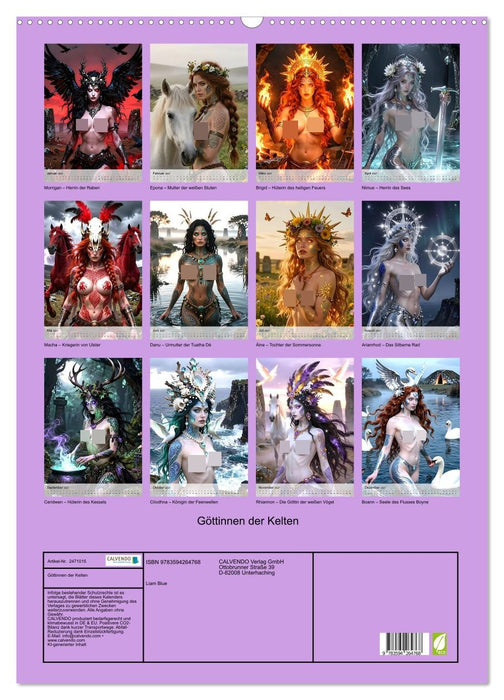 Göttinnen der Kelten (CALVENDO Wandkalender 2027)