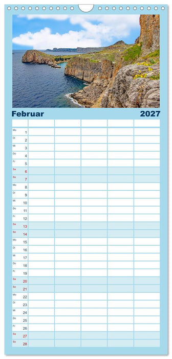 Zauberhaftes Lindos (CALVENDO Familienplaner 2027)