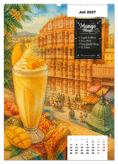 MILCHSHAKES - Gemalte Gaumenfreuden (CALVENDO Premium Wandkalender 2027)