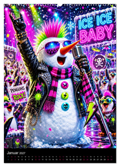 KI - Wahnsinn. neon. chaos. algorithmus (CALVENDO Wandkalender 2027)