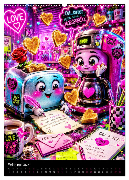 KI - Wahnsinn. neon. chaos. algorithmus (CALVENDO Wandkalender 2027)