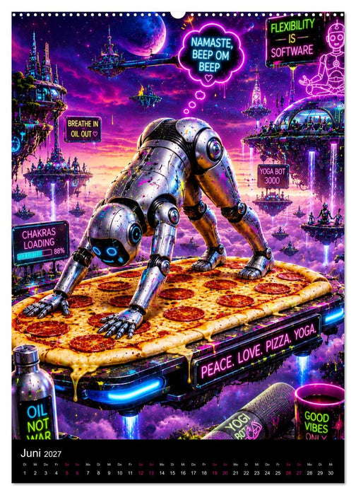 KI - Wahnsinn. neon. chaos. algorithmus (CALVENDO Wandkalender 2027)