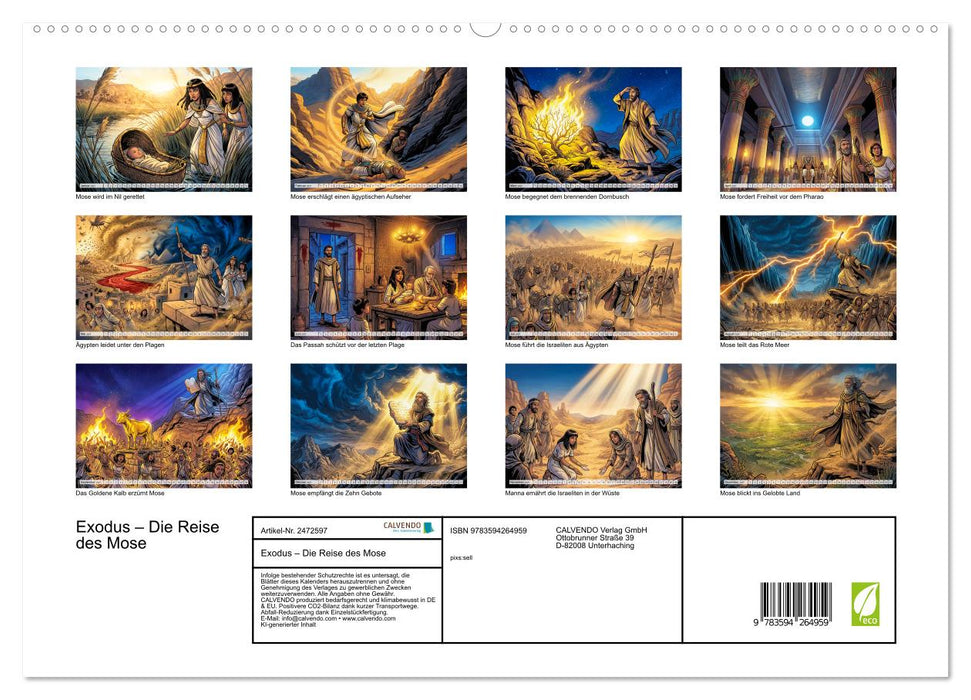 Exodus – Die Reise des Mose (CALVENDO Premium Wandkalender 2027)