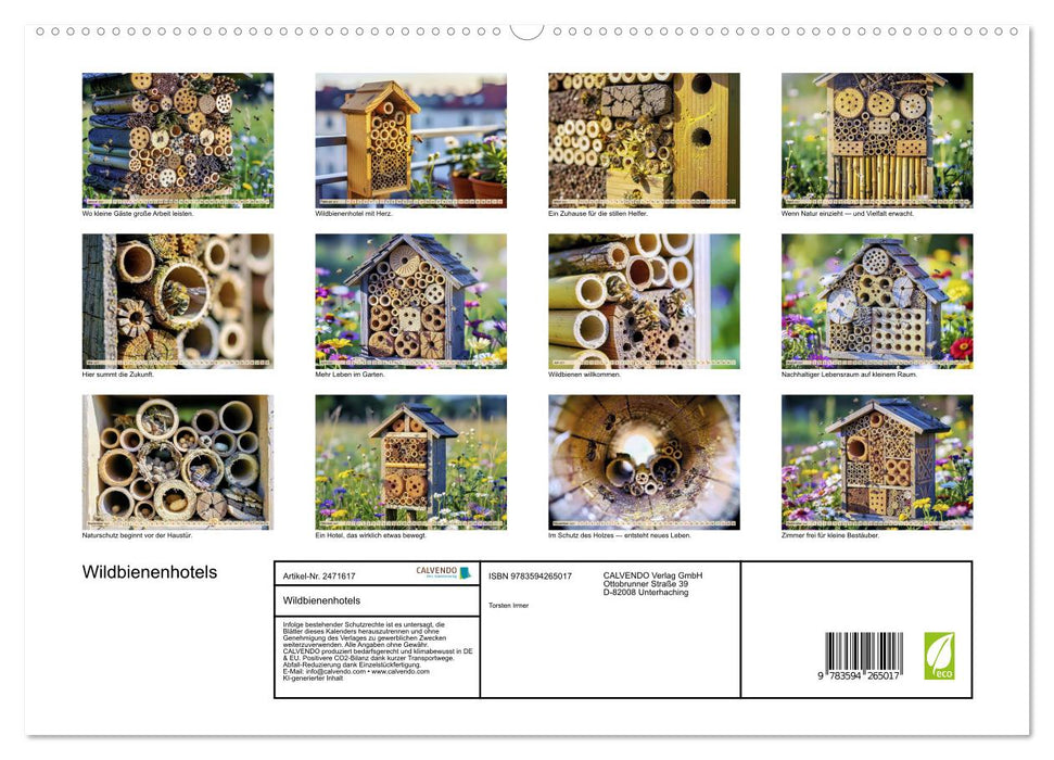 Wildbienenhotels (CALVENDO Premium Wandkalender 2027)