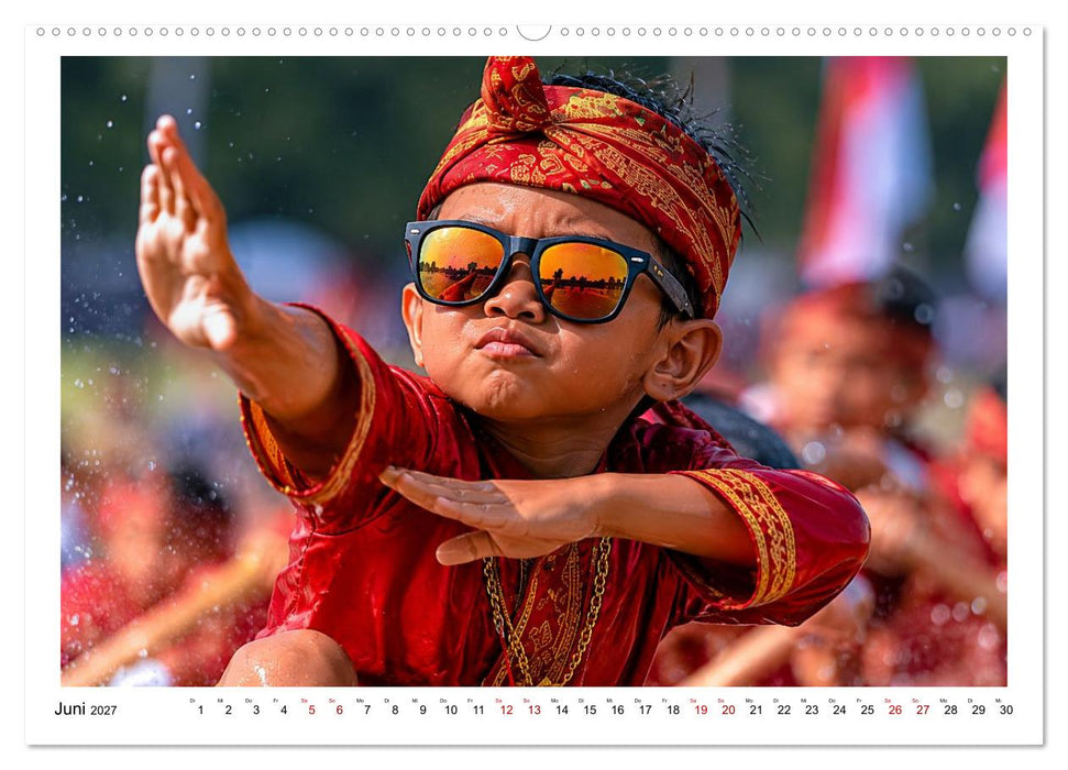 Ruderbootrennen Pacu Jalur (CALVENDO Premium Wandkalender 2027)
