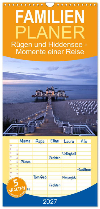 Rügen und Hiddensee - Momente einer Reise (CALVENDO Familienplaner 2027)